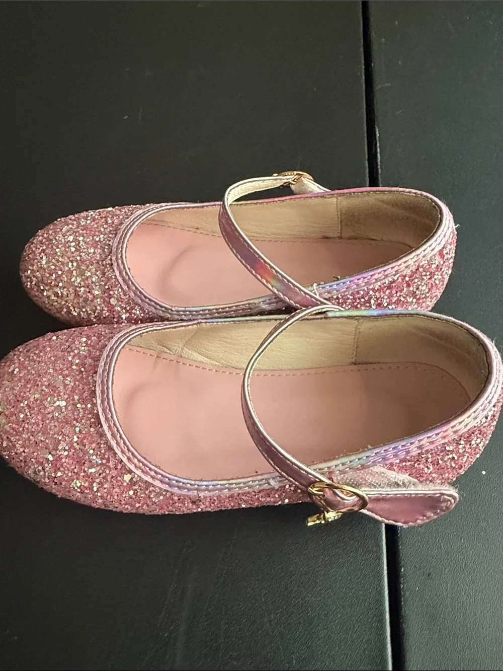 Girls' Sparkle Mary Jane Shoes - Pink Glitter